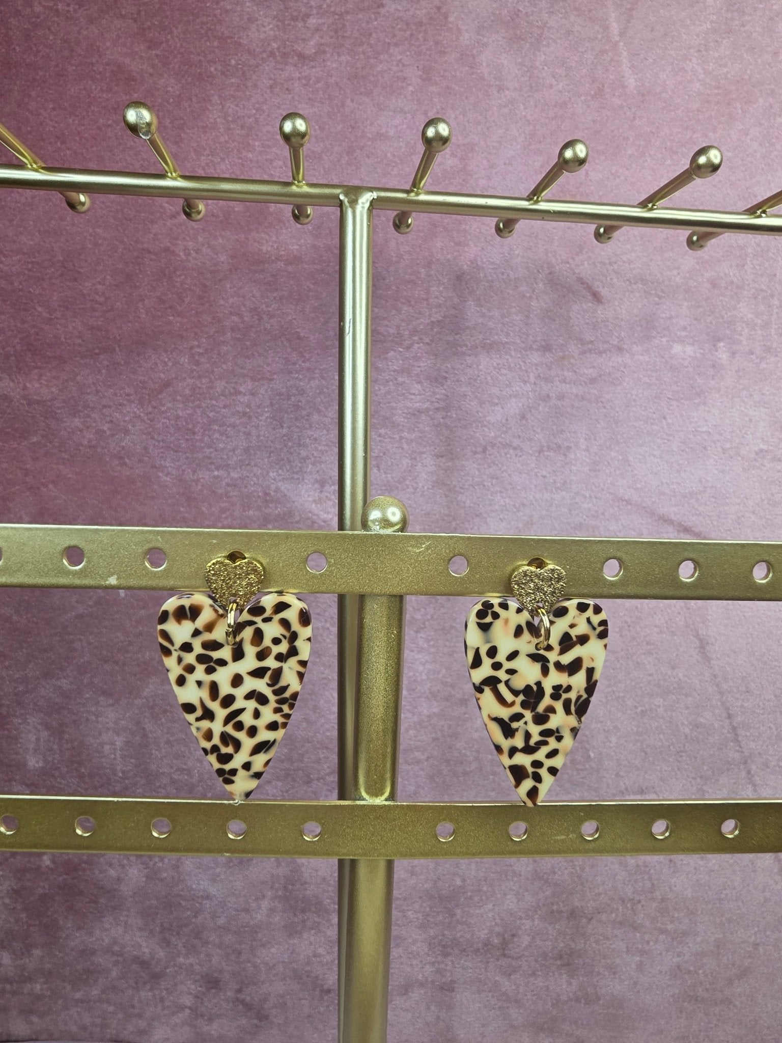 Boucles d'oreilles Cœur Sauvage - Les Perles d'Ornelia