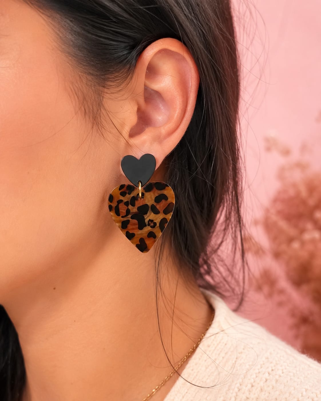 Boucles d'oreilles Coeur Sauvage - Les Perles d'Ornelia
