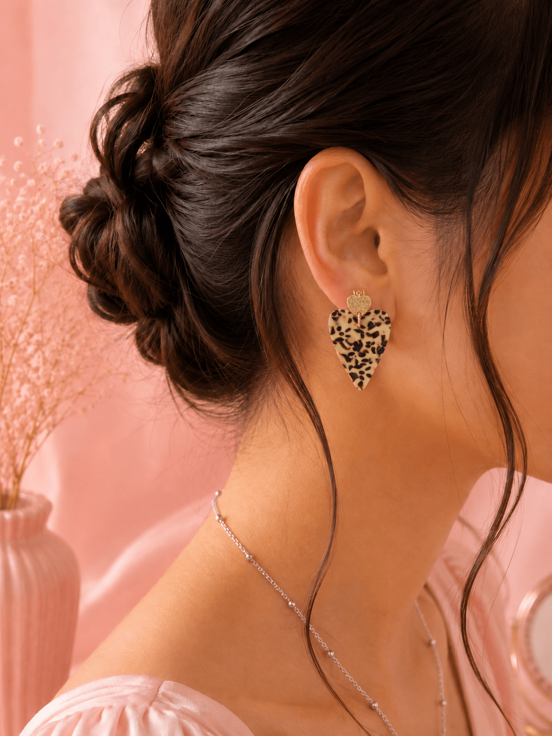 Boucles d'oreilles Cœur Sauvage - Les Perles d'Ornelia