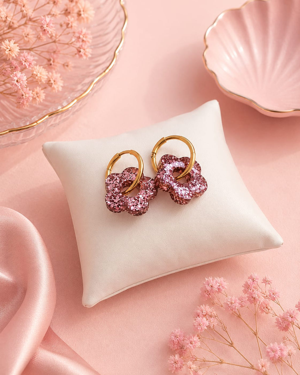 Boucles d'oreilles Eclat de fleur - Les Perles d'Ornelia