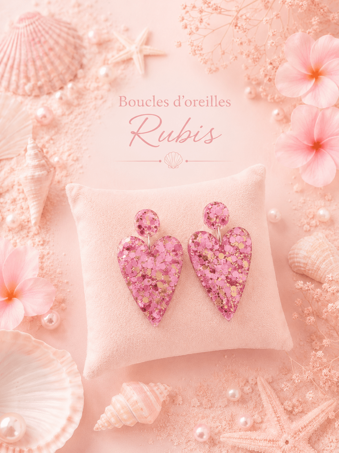 Boucles d'oreilles Rubis - Les Perles d'Ornelia