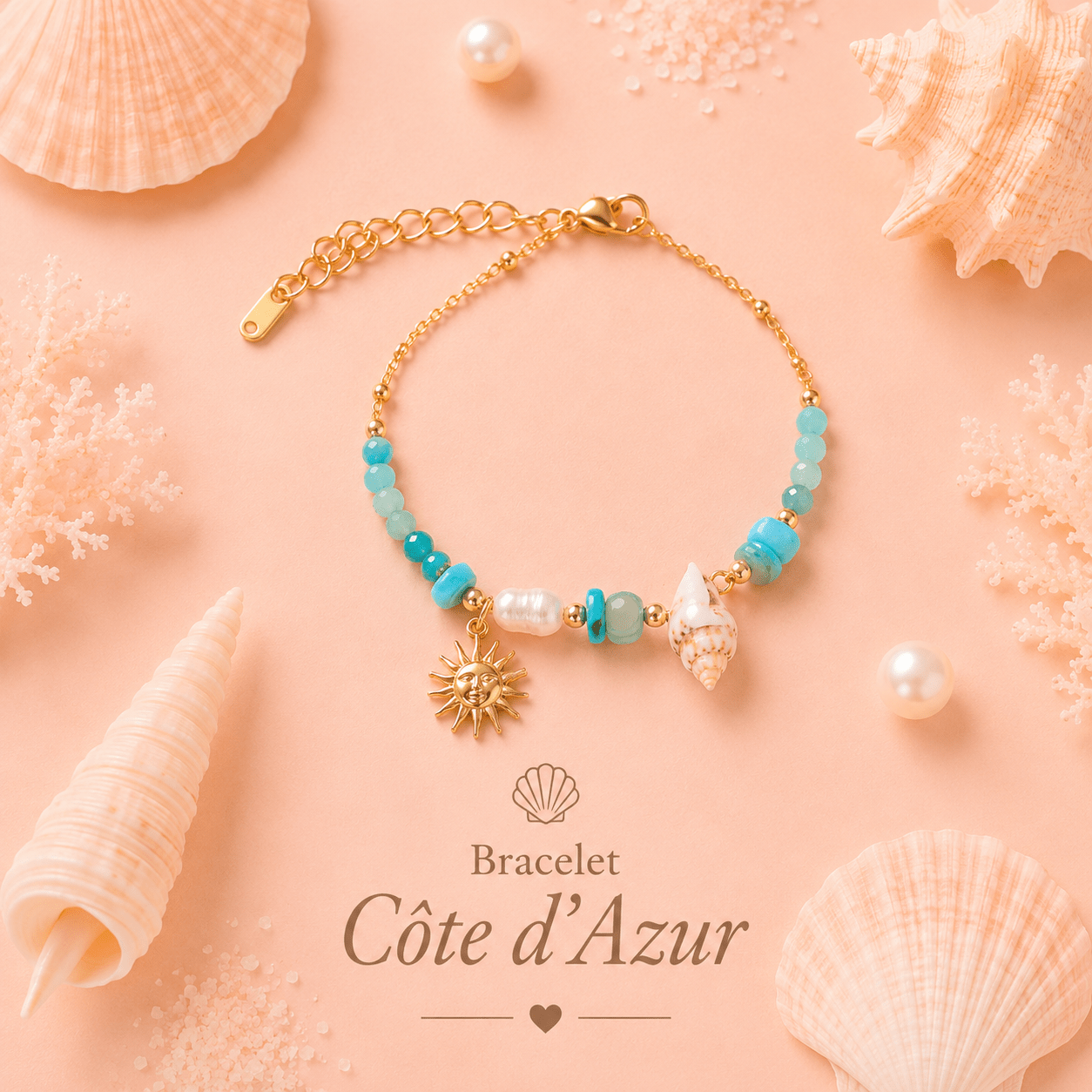Bracelet Côte d'Azur - Les Perles d'Ornelia