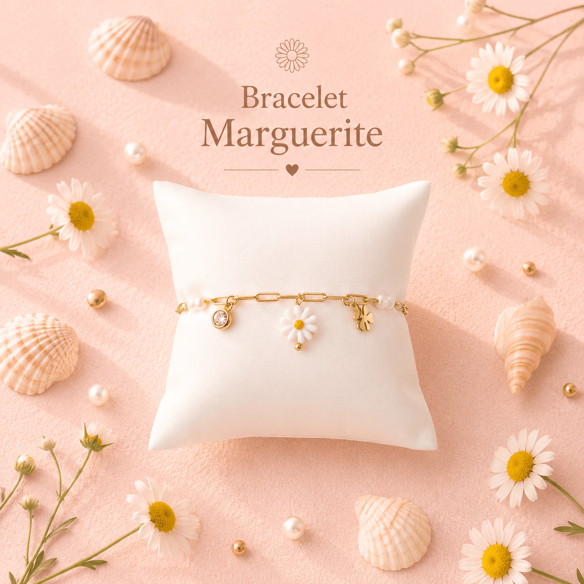 Bracelet Marguerite - Les Perles d'Ornelia