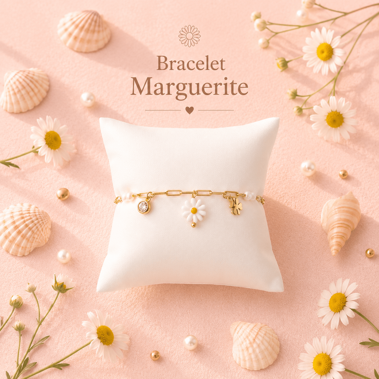 Bracelet Marguerite - Les Perles d'Ornelia