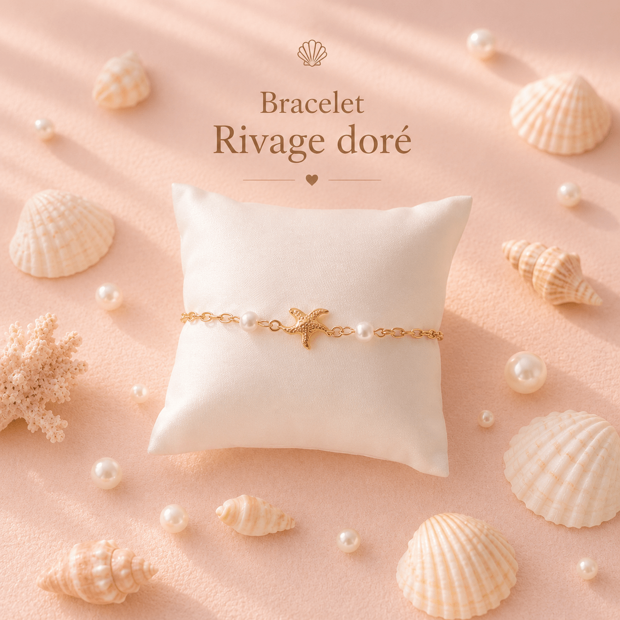 Bracelet Rivage Doré - Les Perles d'Ornelia