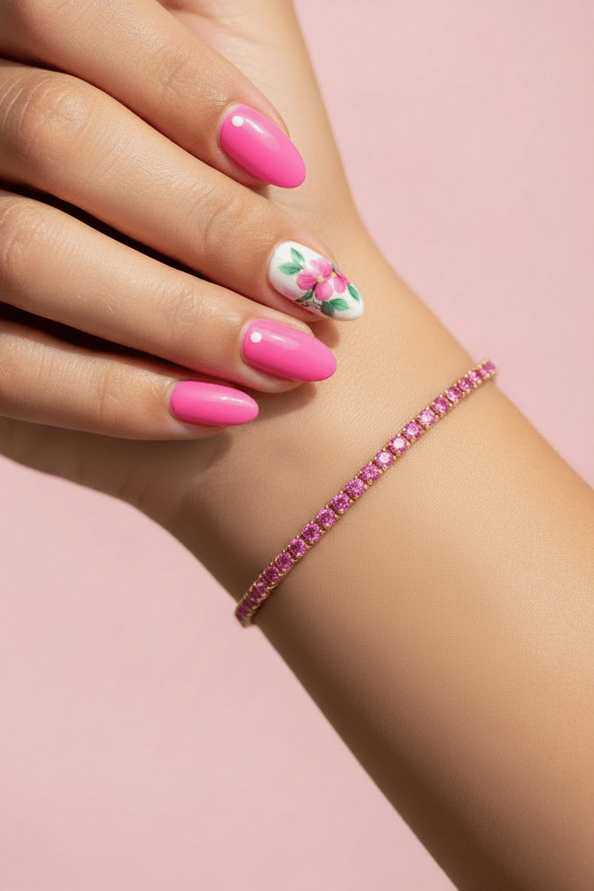 Bracelet Tennis Rosalie - Zircons Roses - Les Perles d'Ornelia