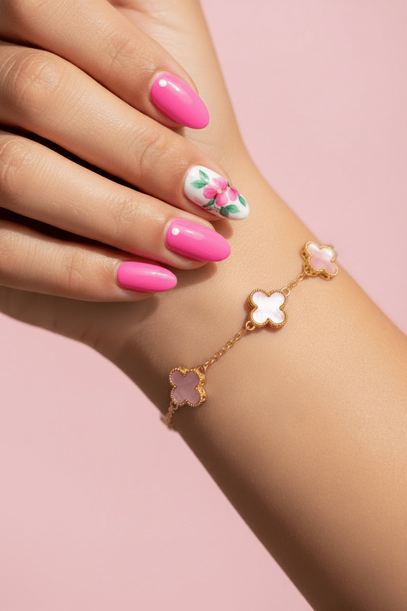 Bracelet Trèfle Eclat de Nacre - Les Perles d'Ornelia
