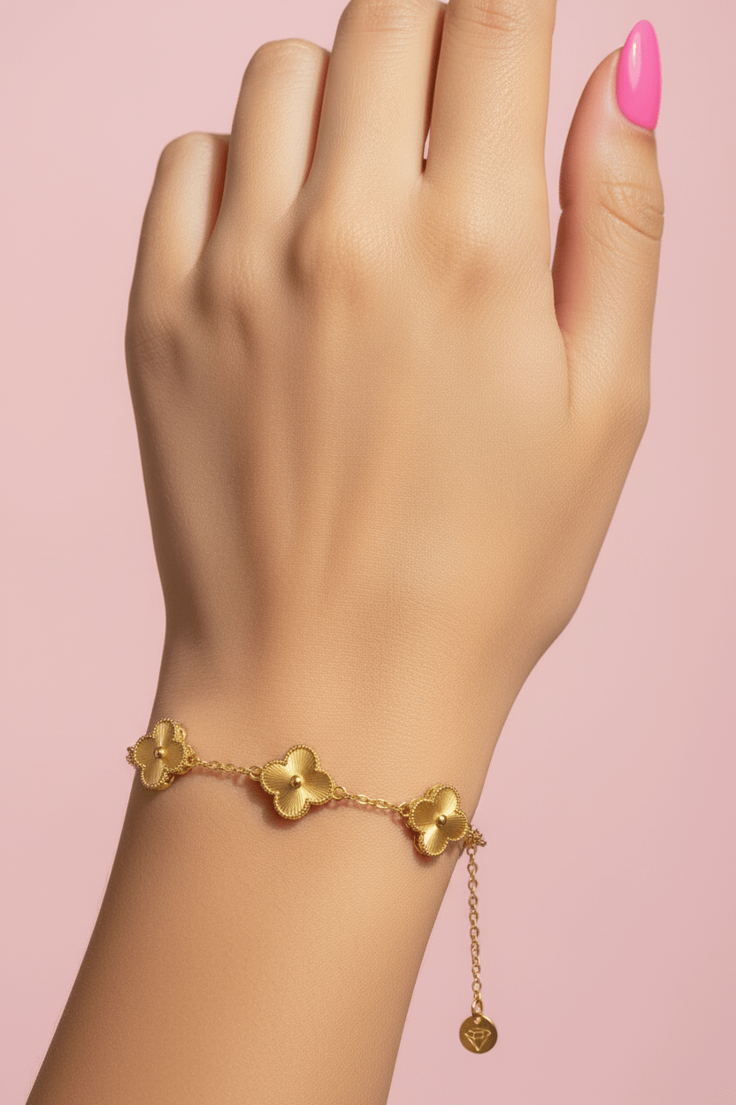 Bracelet Trèfle Soleil - Les Perles d'Ornelia