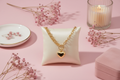 Collier Cœur - Style Rose Poudré