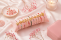 Set Bracelets Breloques Dorées - Style Rose Poudré