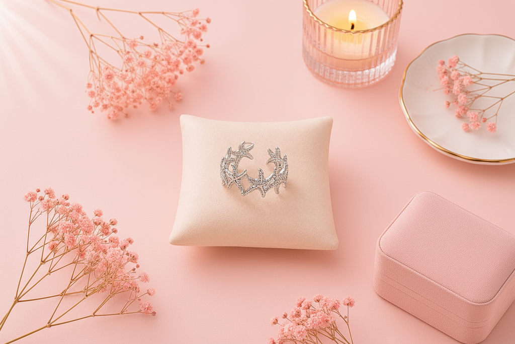 Bague Etoile Marine - Style Rose Poudré