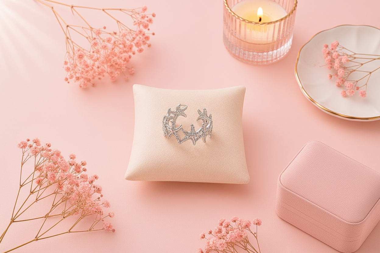 Bague Etoile Marine - Style Rose Poudré