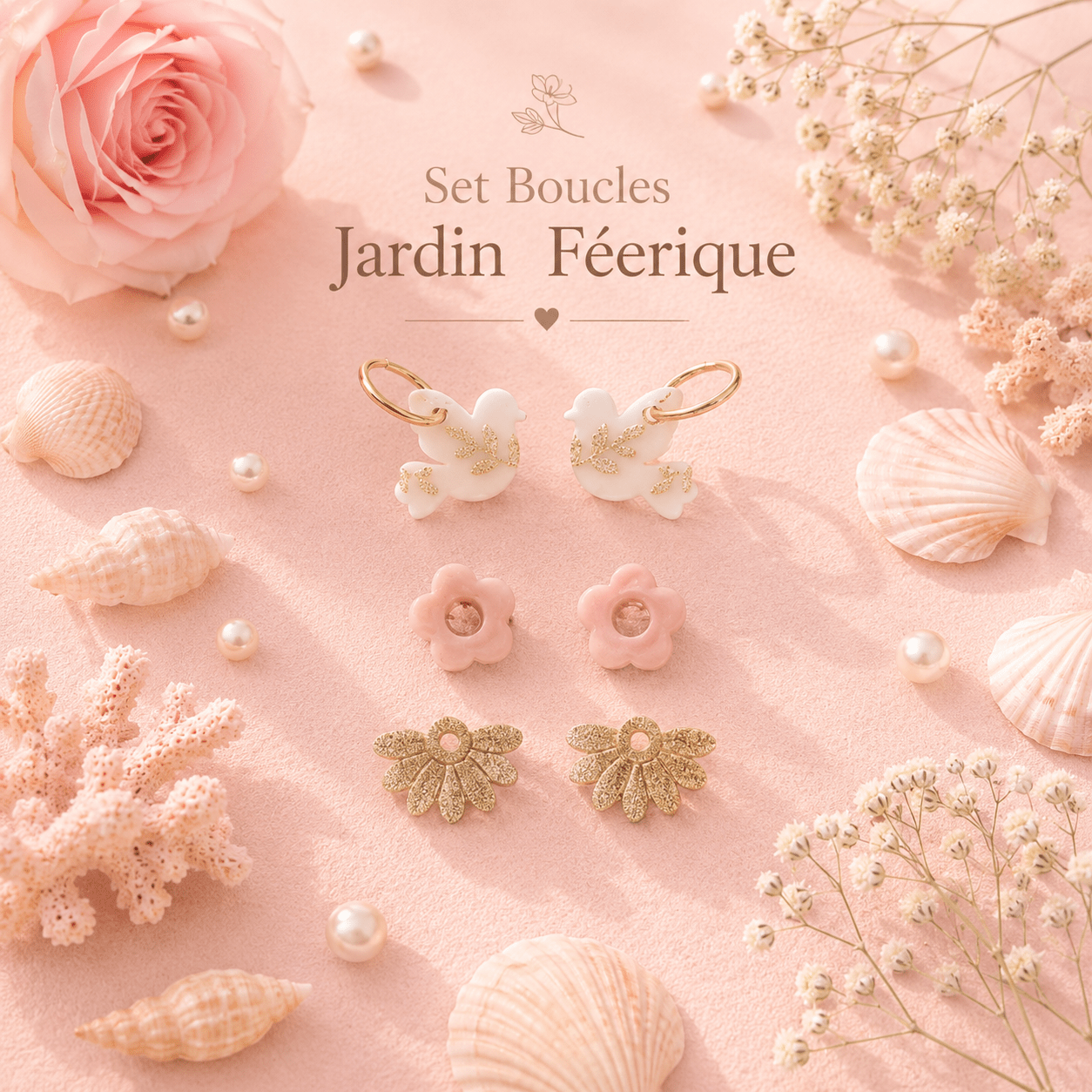 Set Boucles Jardin Féerique - Les Perles d'Ornelia